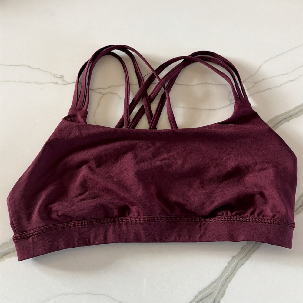 Lululemon Athletica Strappy Maroon Sports Bra